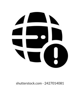 internet alert icon. vector glyph icon for your website, mobile, presentation, and logo design.