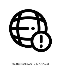 internet alert icon. vector line icon for your website, mobile, presentation, and logo design.