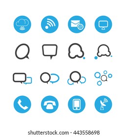 Internet andCommunication icons set,Vector