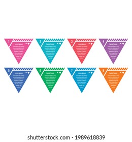 internet, annual report, magazine, web information template. colored triangles informational template. business infographic template