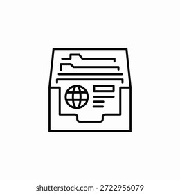 ícone de arquivo da internet assinar vetor