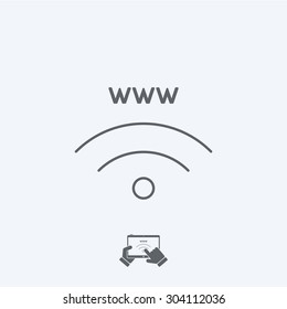 Internet area icon - Thin series