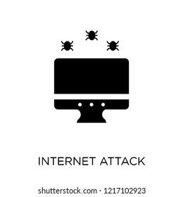 internet Attack icon. internet Attack symbol design from Internet security collection. Simple element vector illustration on white background.