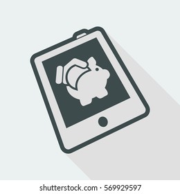 Internet bank - long shadow icon