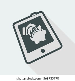 Internet bank - long shadow icon