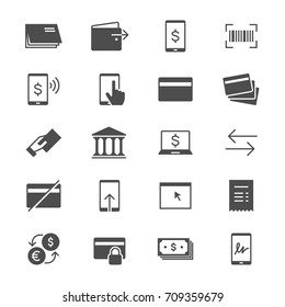 Internet banking flat icons