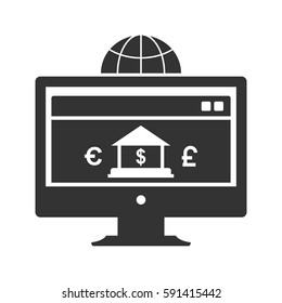 Internet banking Glyph Icon
