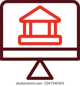 Internet Banking Glyph Two Color Icon For Personal And Commercial Use.
