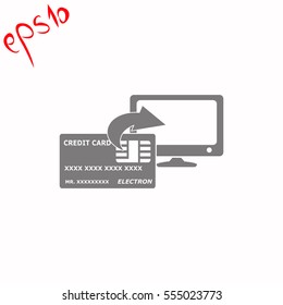 Internet banking grey icon.
