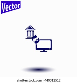 Internet banking icon.