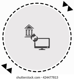 Internet banking icon Flat Design. Isolated Illustration.
