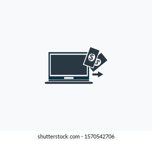 Internet banking icon isolated on clean background. Internet banking icon concept drawing icon in modern style. Vector illustration for your web mobile logo app UI design.