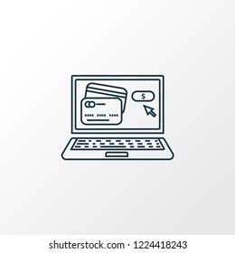 Internet banking icon line symbol. Premium quality isolated online payment element in trendy style.