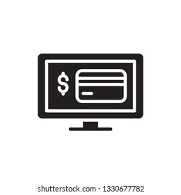 internet banking icon. payment glyph icon