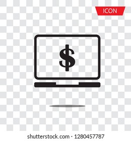 internet banking icon vector isolated on white background.