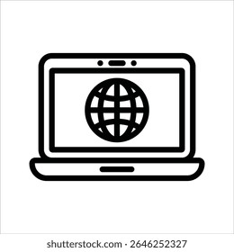Internet Banking online simple line icon