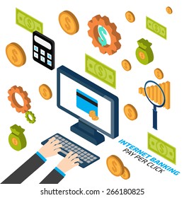 Internet banking. Pay per click