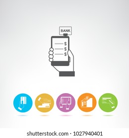 internet banking and payment icons