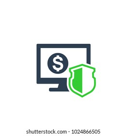 internet banking, secure electronic payment icon