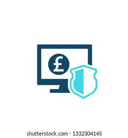 internet banking, secure electronic payment icon on white