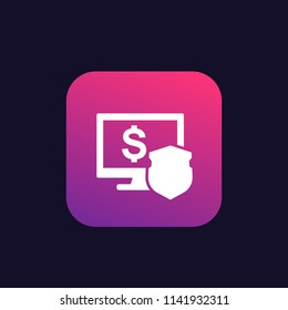 internet banking, secure payment icon