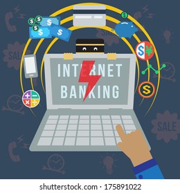 Internet banking security, vector format
