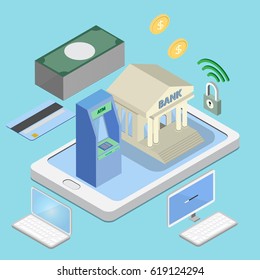 Concepto de servicio de banca por Internet
