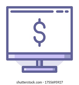 Internet banking vector - color icon