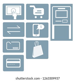 Internet Banking Vector Group Set.