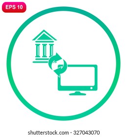Internet banking vector icon.