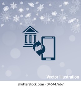 Internet banking vector icon.