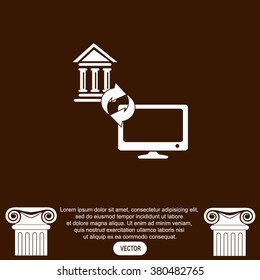 Internet banking vector icon.