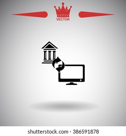 Internet banking vector icon.