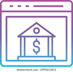 Internet Banking vector icon. Can be used for printing, mobile and web applications.