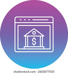 Internet Banking vector icon. Can be used for printing, mobile and web applications.
