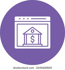 Ícone vetorial do Internet Banking. Pode ser usado para impressão, aplicativos móveis e da Web.
