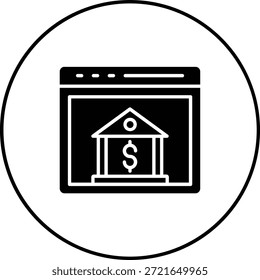 Icono de Vector de Banca por Internet. Se puede utilizar para aplicaciones de impresión, móviles y de Web.