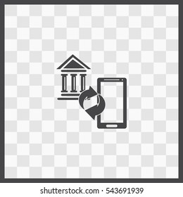 Internet banking vector icon. Isolated illustration. Business picture.