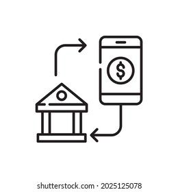 Internet Banking Vektorgrafik Symbol Stil Illustration. EPS10-Datei