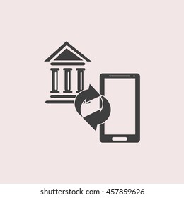 Internet banking web icon. Isolated illustration