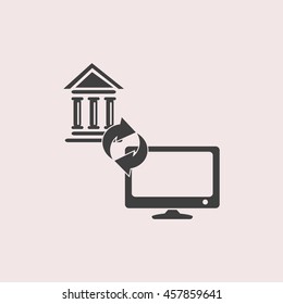 Internet banking web icon. Isolated illustration