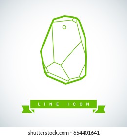 internet beacon and home radar line vector icon 
