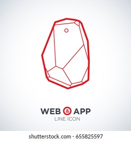 internet beacon and home radar line vector icon 