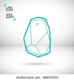 internet beacon and home radar line vector icon 