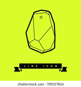 internet beacon and home radar line vector icon 