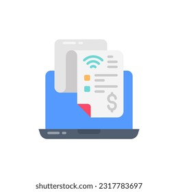 Internet Bill Symbol in Vektorgrafik. Illustration