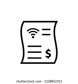 Internet bill invoice icon. Clipart image isolated on white background