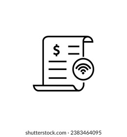 Internet bill invoice icon. Clipart image isolated on white background