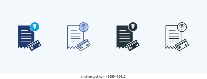 Coleção de Ícones de Vários Estilos de Cobrança na Internet