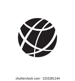 Internet - black icon on white background vector illustration for website, mobile application, presentation, infographic. Global communication network concept sign. WWW symbol. Graphic design element 